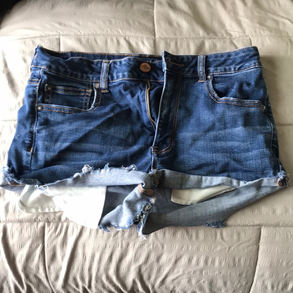 American Eagle Hi-rise shortie denim shorts
